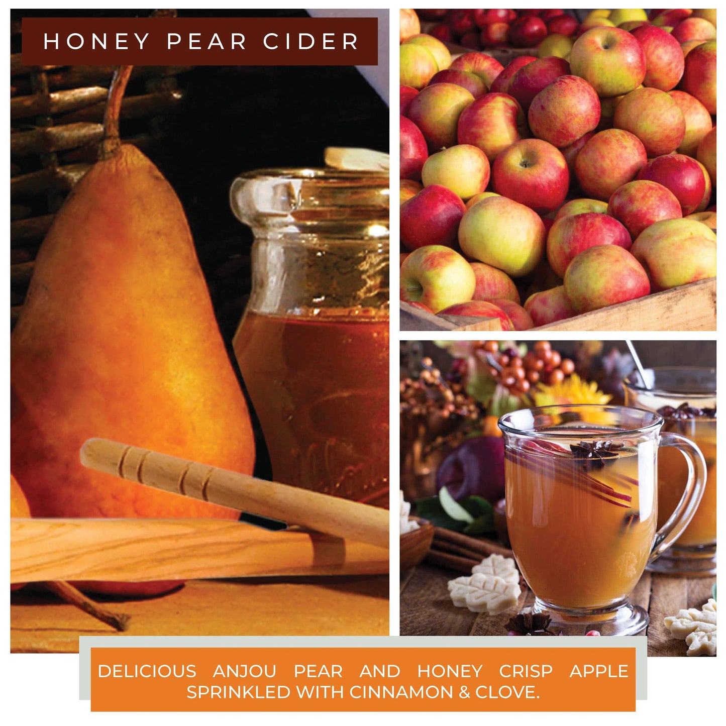 Honey Pear Cider – 6oz Fall Scented Jar Candle Gift