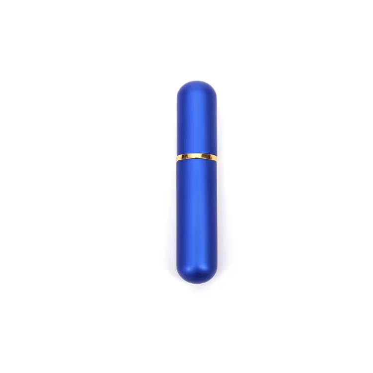 Central Coast Lavender aromatherapy inhaler, cobalt blue with gold band