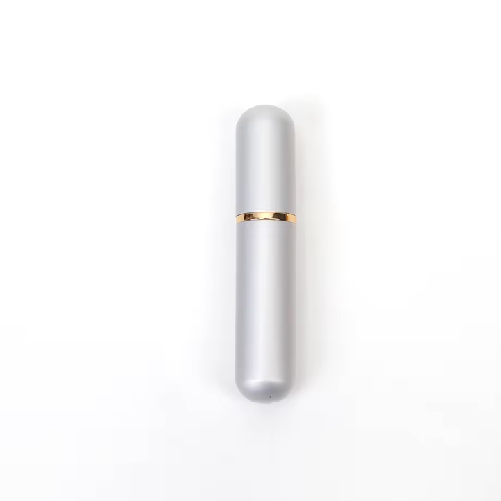 Central Coast Lavender aromatherapy inhaler, silver with gold band