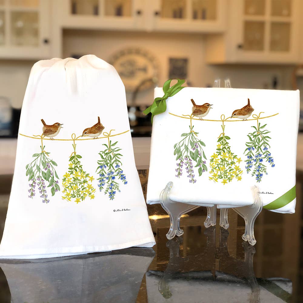 Single Flour Sack Towels U34-479 Lavender Sprigs