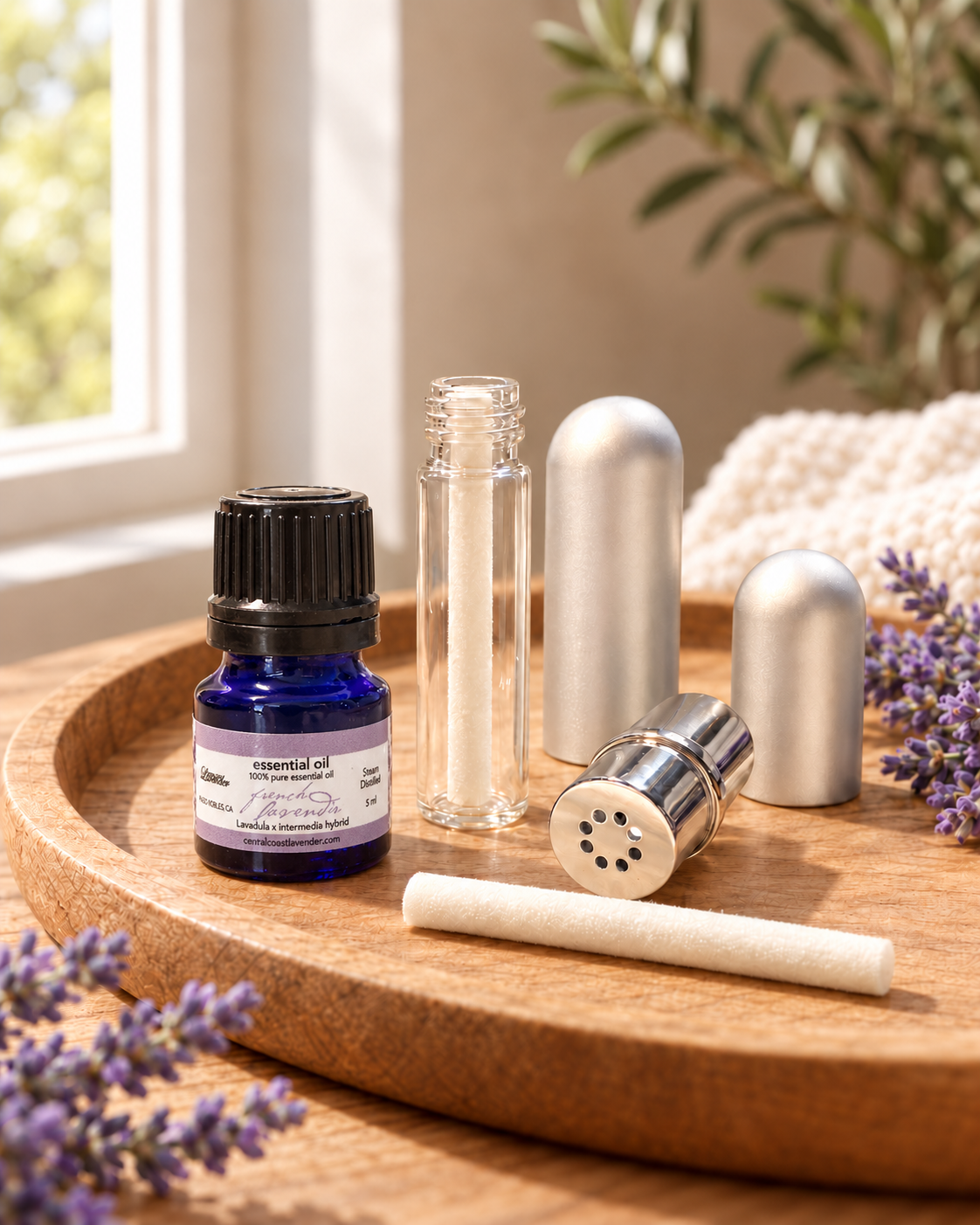 Two Central Coast Lavender aromatherapy inhalers